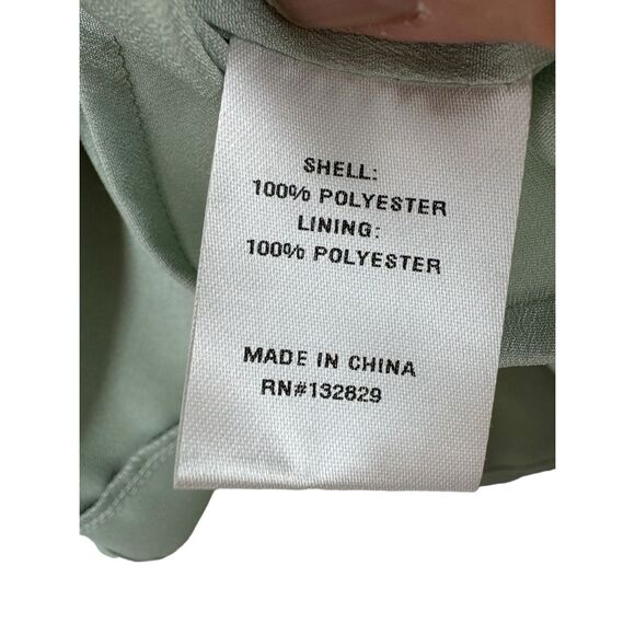 NWT Superdown Green Mini Skirt Size S Tie Waist Lined Minimalist - Picture 6 of 7